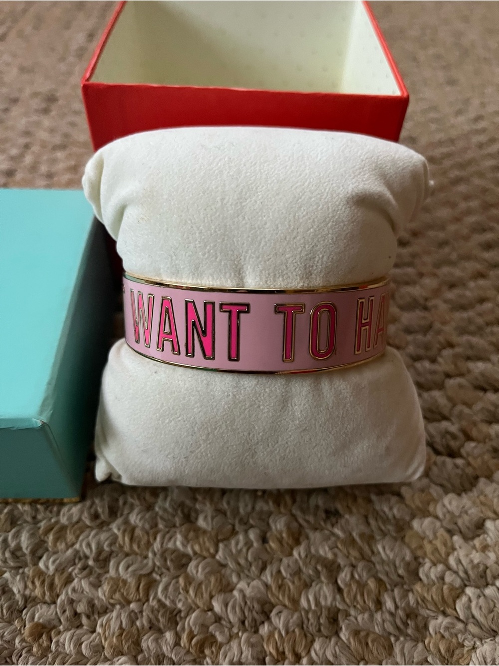 Kate Spade New York Pink Bangle Bracelet - GIRLS JUST WANT TO HAVE FUN